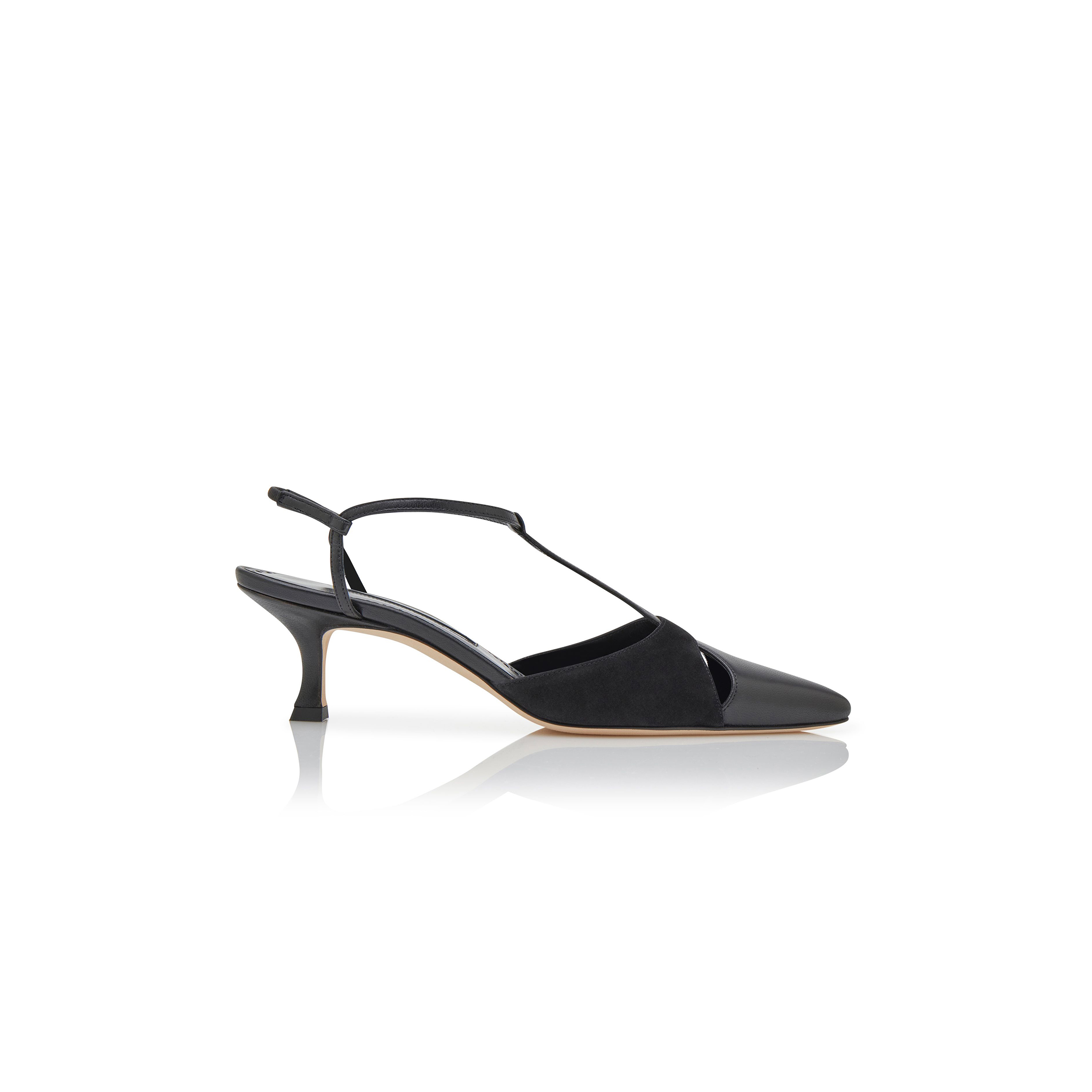 MANOLO BLAHNIK TURGIMOD BLACK NAPPA LEATHER T-BAR PUMPS 124-2714-0004 MANOLO BLAHNIK TURGIMOD BLACK NAPPA LEATHER T-BAR PUMPS 124-2714-0004